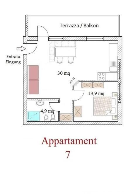 Residence Kramhuter Sexten Rum bild