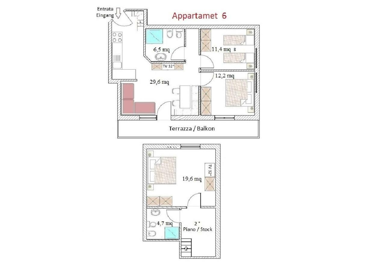 Residence Kramhuter Sexten Rum bild